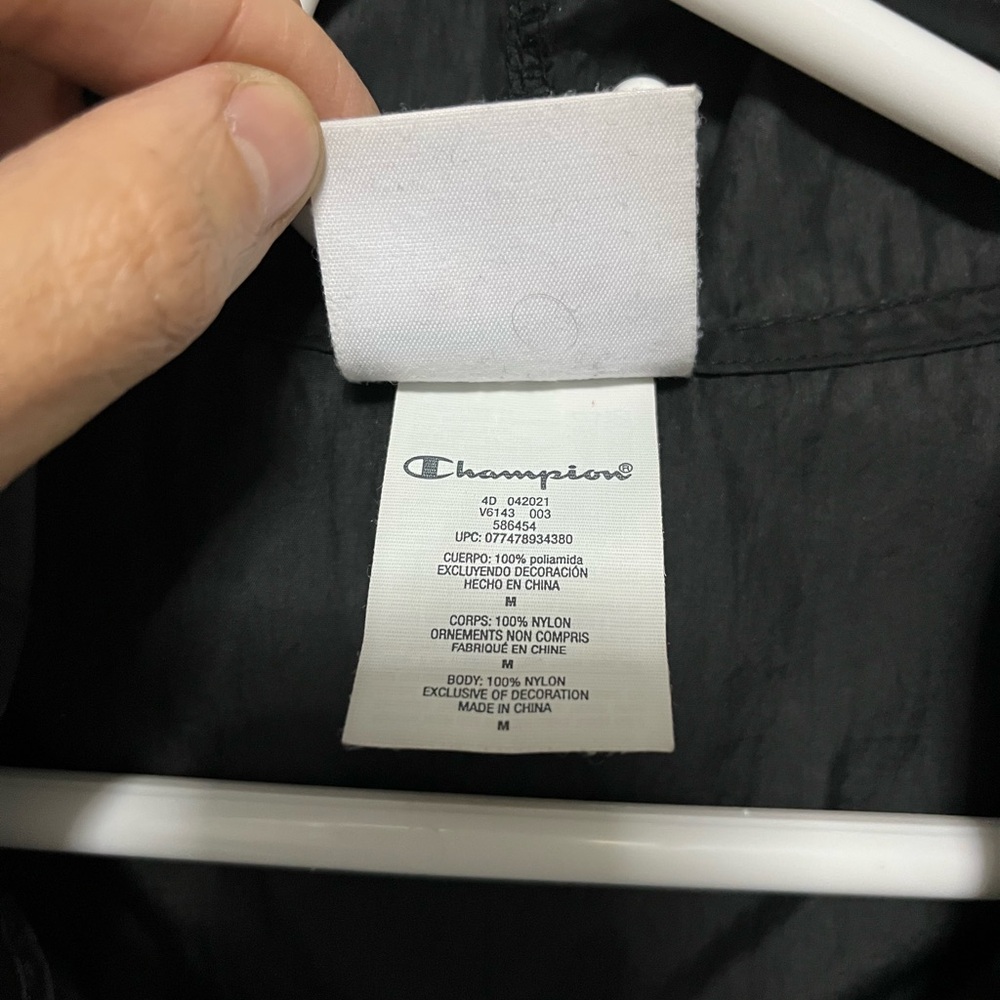 Champion Packable Pullover Black Lightweight Nylo… - image 3